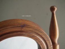 画像10: 北欧ヴィンテージ　木製のテーブルミラー (10)