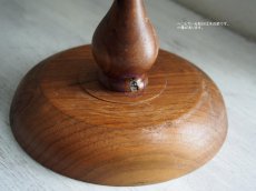 画像12: 北欧ヴィンテージ　木製のテーブルミラー (12)