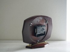 画像8: ミッドセンチュリー レトロ Metamec 木製置き時計 (8)