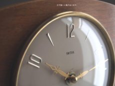 画像9: ミッドセンチュリー レトロ Smiths 木製アンティーク置き時計  (9)