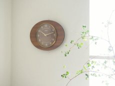 画像1: BAYARD 木の壁掛け時計 (1)