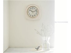 画像1: ミッドセンチュリー レトロ ドイツ Junghans 陶器の壁掛け時計 (1)
