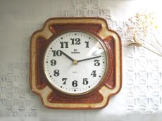 画像4: 【ムーブメント交換済み】ミッドセンチュリー レトロ  VEDETTE 陶器の壁掛け時計 (4)