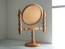 画像6: 北欧ヴィンテージ　木製のテーブルミラー (6)