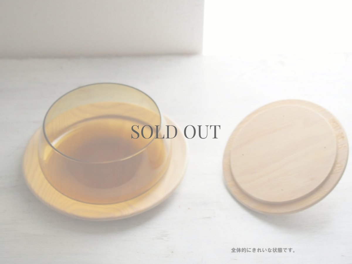 画像4: 北欧ヴィンテージ雑貨　木とガラスの蓋付きポット (4)