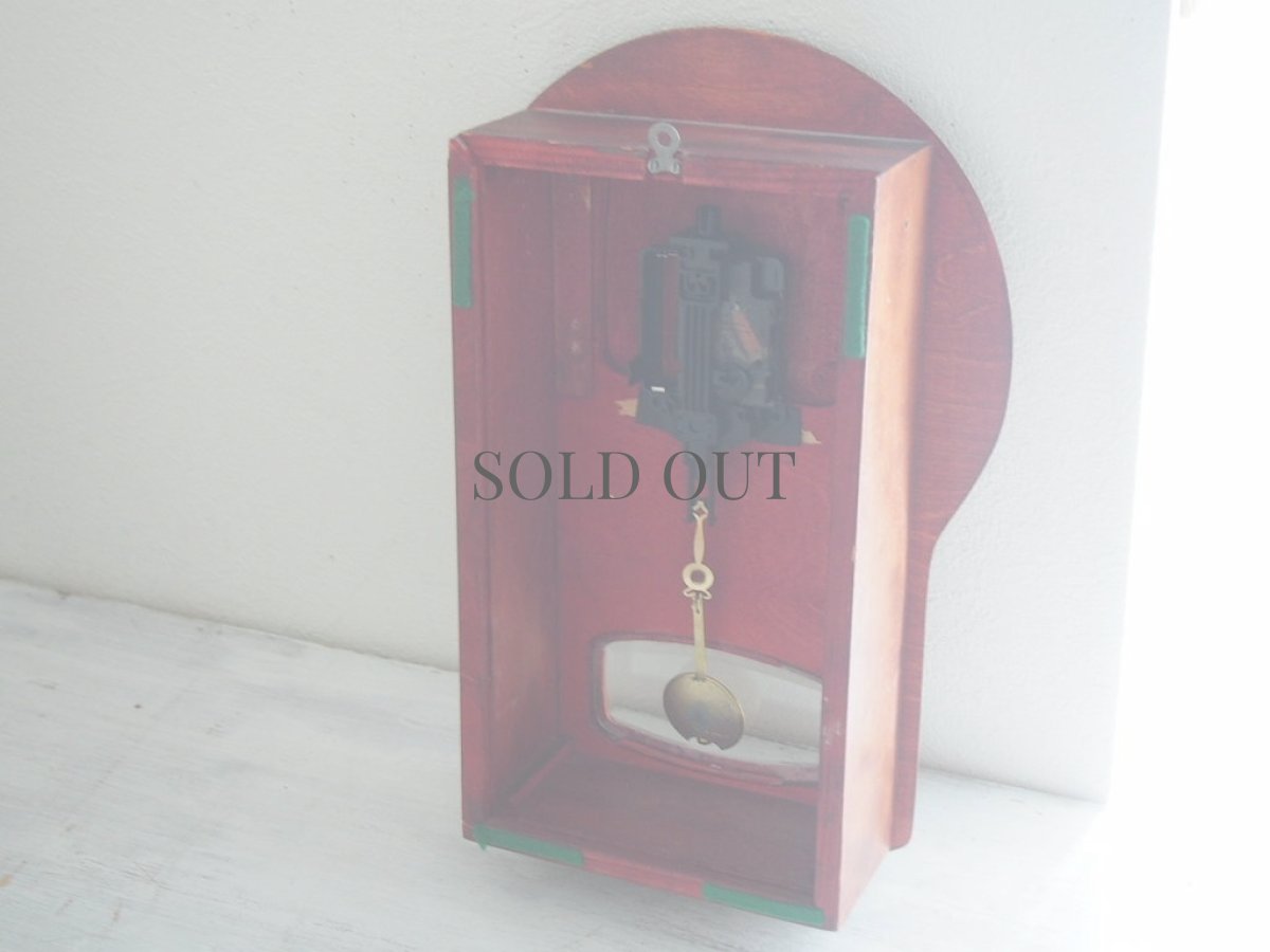 画像13: ミッドセンチュリー レトロ チークの壁掛け時計 (13)