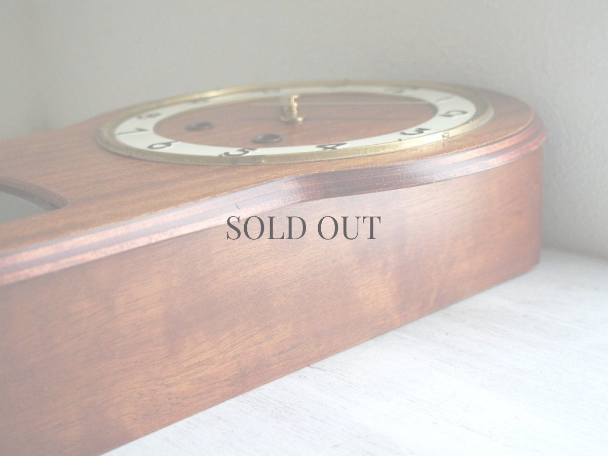 画像10: ミッドセンチュリー レトロ チークの壁掛け時計 (10)