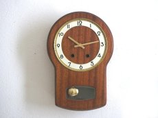 画像4: ミッドセンチュリー レトロ チークの壁掛け時計 (4)