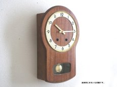 画像6: ミッドセンチュリー レトロ チークの壁掛け時計 (6)