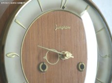 画像7: ミッドセンチュリー レトロ Junghans チークの壁掛け時計 (7)
