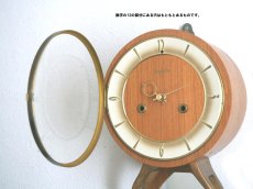 画像8: ミッドセンチュリー レトロ Junghans チークの壁掛け時計 (8)