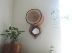画像4: ミッドセンチュリー レトロ Junghans チークの壁掛け時計 (4)