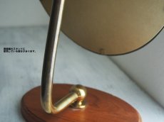 画像11: 北欧ヴィンテージ　チークと真鍮のテーブルミラー (11)
