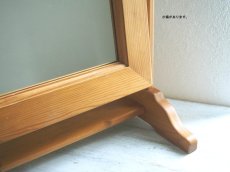 画像5: 北欧ヴィンテージ 木製のテーブルミラー (5)