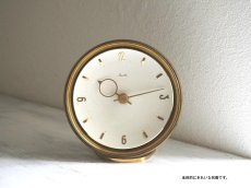 画像4: ミッドセンチュリー レトロ ドイツ Mauthe 真鍮の置き時計 (4)