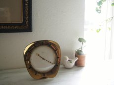 画像4: 【ゼンマイ式】ミッドセンチュリー レトロ ドイツ Mauthe 真鍮の置き時計 (4)