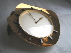 画像10: 【ゼンマイ式】ミッドセンチュリー レトロ ドイツ Mauthe 真鍮の置き時計 (10)