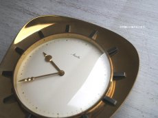 画像11: 【ゼンマイ式】ミッドセンチュリー レトロ ドイツ Mauthe 真鍮の置き時計 (11)