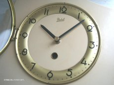 画像5: 【ムーブメント交換済み】ミッドセンチュリー レトロ Badab 木と真鍮の壁掛け時計 (5)