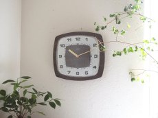 画像4: 【ムーブメント交換済み】ミッドセンチュリー レトロ VEDETTE 木の壁掛け時計 (4)