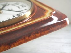 画像10: 【ムーブメント交換済み】ミッドセンチュリー レトロ  VEDETTE 陶器の壁掛け時計 (10)