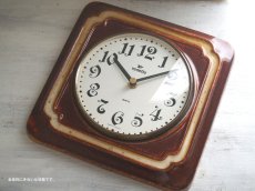 画像6: 【ムーブメント交換済み】ミッドセンチュリー レトロ  VEDETTE 陶器の壁掛け時計 (6)