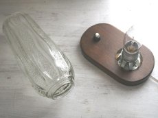 画像9: 北欧ヴィンテージ　ガラスと木のテーブルランプ (9)