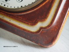 画像9: 【ムーブメント交換済み】ミッドセンチュリー レトロ  VEDETTE 陶器の壁掛け時計 (9)