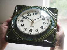 画像12: 【ムーブメント交換済み】ミッドセンチュリー レトロ ドイツ Hettich 陶器の壁掛け時計 (12)
