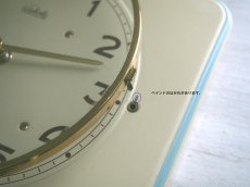 画像7: 【ムーブメント交換済み】ミッドセンチュリー レトロ Wehrle 金属と真鍮の壁掛け時計 (7)
