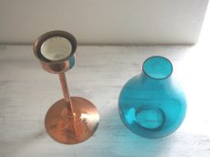画像8: 北欧ヴィンテージ雑貨　ガラスと銅のキャンドルスタンド (8)