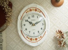 画像1: 【ムーブメント交換済み】ミッドセンチュリー レトロ ドイツ Dugena 陶器の壁掛け時計 (1)