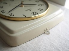 画像6: 【ムーブメント交換済み】ミッドセンチュリー レトロ Gletscher 金属と真鍮の壁掛け時計 (6)