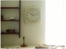 画像2: 【ムーブメント交換済み】ミッドセンチュリー レトロ Gletscher 金属と真鍮の壁掛け時計 (2)
