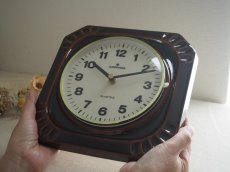 画像10: 【ムーブメント交換済み】ミッドセンチュリー レトロ ドイツ Junghans 陶器の壁掛け時計 (10)