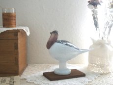 画像4: 【美品】北欧ヴィンテージ　ガラスの鳥の置物 (4)