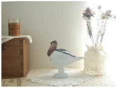 画像1: 【美品】北欧ヴィンテージ　ガラスの鳥の置物 (1)
