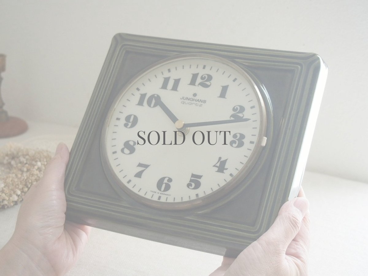 画像10: 【ムーブメント交換済み】ミッドセンチュリー レトロ ドイツ Junghans 陶器の壁掛け時計 (10)