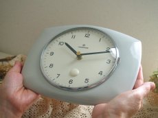 画像12: 【ムーブメント交換済み】ミッドセンチュリー レトロ ドイツ Junghans 陶器の壁掛け時計 (12)