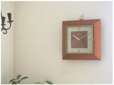 画像4: 【ムーブメント交換済み】ミッドセンチュリー レトロ ドイツ  Mauthe チークのアンティーク壁掛け時計 (4)