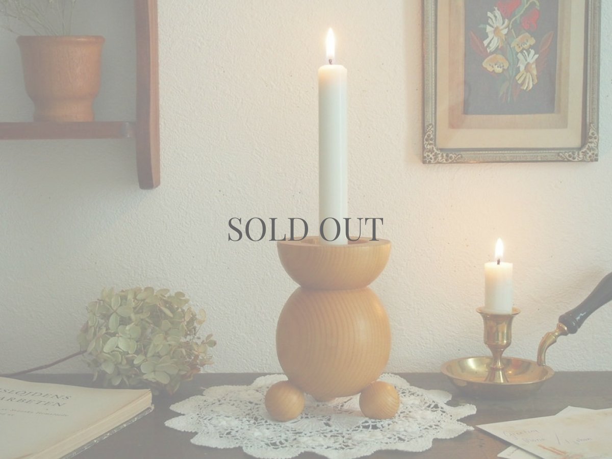 画像4: 北欧ヴィンテージ雑貨 3本脚の木製キャンドルスタンド (4)