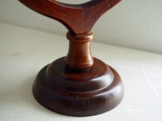 画像10: 北欧ヴィンテージ　木製のテーブルミラー (10)