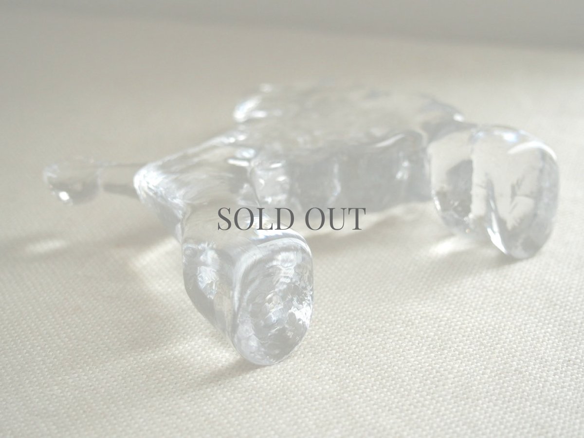 画像8: 北欧ヴィンテージガラス KOSTA BODA Bertil Vallien クリスタルの犬の置物 (8)