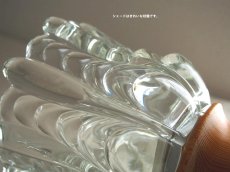 画像7: 北欧ヴィンテージ　クリスタルガラスと木のテーブルランプ (7)