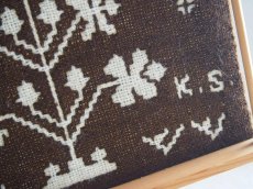 画像4: 北欧ヴィンテージ雑貨　木製フレームの織物タペストリー (4)