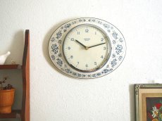 画像2: 【ムーブメント交換済み】ミッドセンチュリー レトロ ドイツ Junghans 陶器の壁掛け時計 (2)