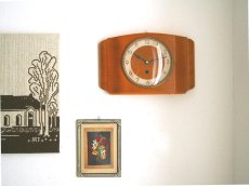 画像3: 【ムーブメント交換済み】ミッドセンチュリー レトロ 木製 ドイツ 木製壁掛け時計 (3)