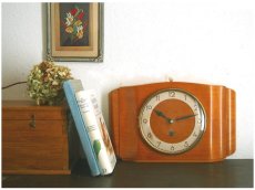 画像5: 【ムーブメント交換済み】ミッドセンチュリー レトロ 木製 ドイツ 木製壁掛け時計 (5)
