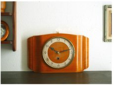 画像4: 【ムーブメント交換済み】ミッドセンチュリー レトロ 木製 ドイツ 木製壁掛け時計 (4)