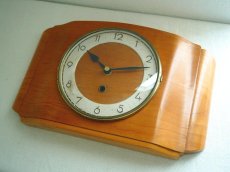 画像6: 【ムーブメント交換済み】ミッドセンチュリー レトロ 木製 ドイツ 木製壁掛け時計 (6)